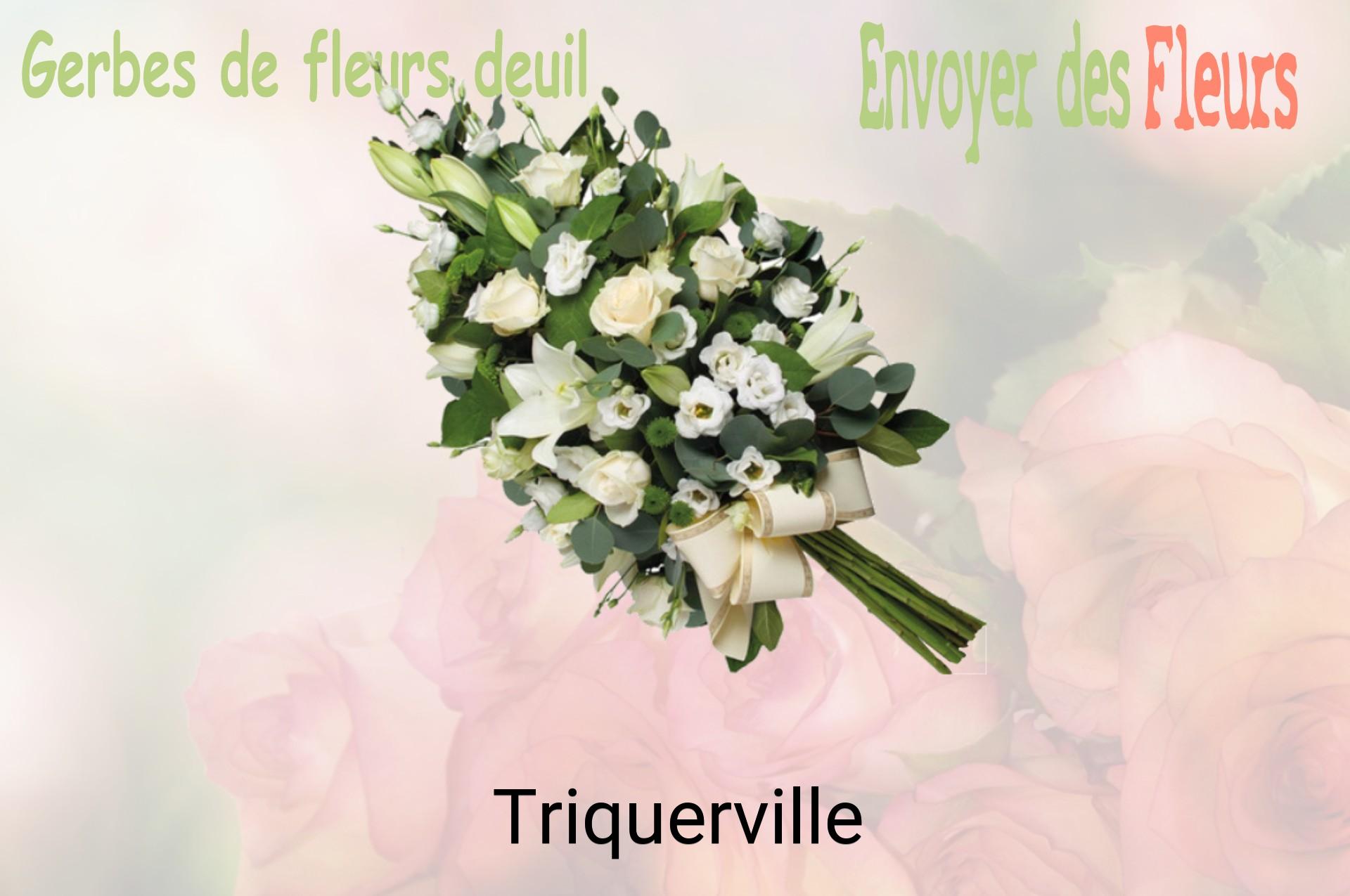Gerbe de fleurs de deuil livrée à Triquerville